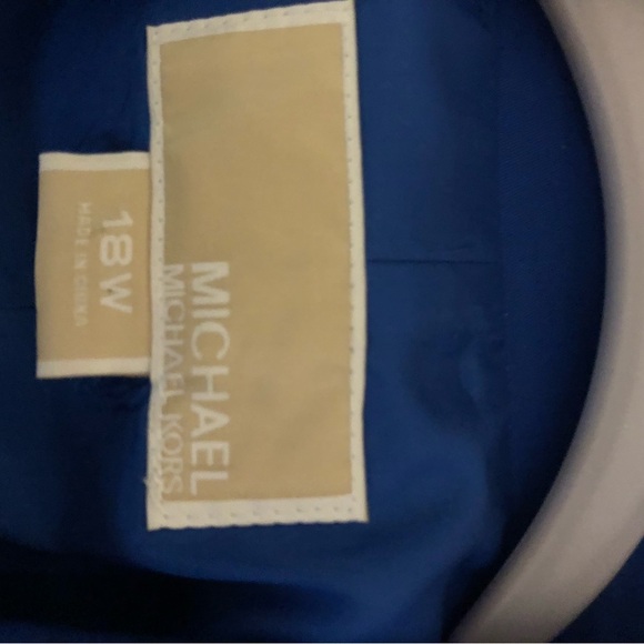 Michael Kors Women's Royal Blue 1-Button Career Blazer Cotton-Blend Lined… - Picture 5 of 6